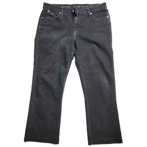 Wrangler Q-Baby No Grip Straight-Leg Black Denim Hemmed Jeans Women's 9/10x27